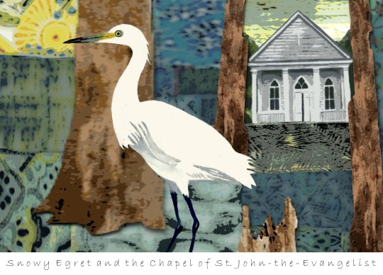 Snowy Egret and the Chapel