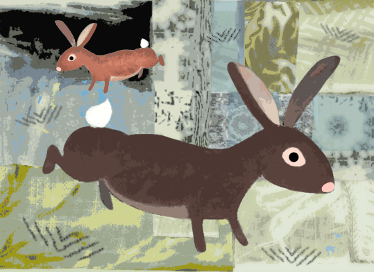 bouncy bunnies blue square moved